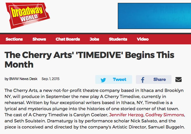 Cherry Arts Broadway World Timedive